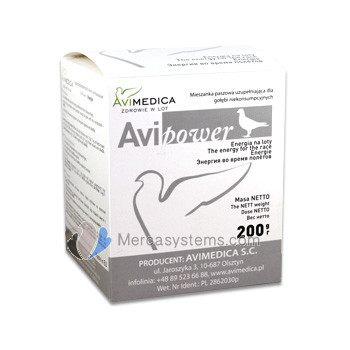 AviMedica AviPower 200 gr, (energía extra a base de vitaminas y carbohidratos)  para palomas y pájaros