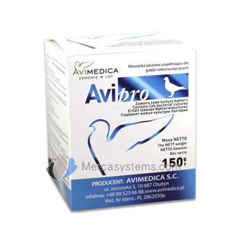 AviMedica AviPro 150 gr, (Excelente probiótico) Para palomas y pájaros