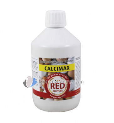 The Red Animals Calcimax 500 ml, (Calcio, magnesio y Vitaminas AD3E) Para Palomas y Pájaros