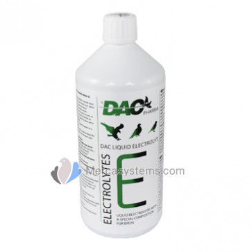 Dac Electrolyt 1000 ml (combinación única de electrolitos y minerales) para palomas y pájaros