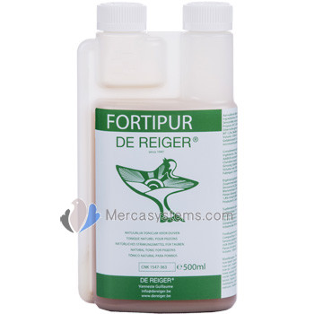 De Reiger Fortipur Plus 500ml (estimula la vitalidad y purifica el organismo). Para Palomas y Pájaros 