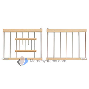 Puerta-Frontal, de madera contrachapada y barrotes de aluminio, para jaulas y nidales 