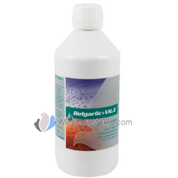 Belgica de Weerd BelgaGarlic + Vitamina E 500 ml (aceite de ajo + vitamina E). productos para palomas 
