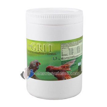 grit para canarios, Bipal Grit 1.5kg, para pájaros, (grit enriquecido con vitaminas y aminoácidos)