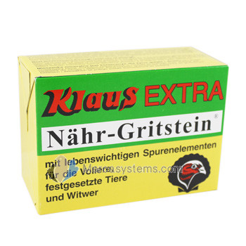 Klaus Grit-Stein Extra 620gr, (piedra de picar enriquecida con calcio, magnesio y carbón vegetal)