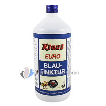 Klaus Euro Blau-Tinktur 1000ml, (desinfectante para el agua de beber). palomas y pájaros