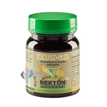 Nekton Gelb 35gr, (intensifica las coloraciones amarillas). Para pájaros