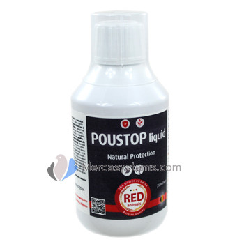 The Red Animals Poustop Liquid 250ml (extractos de plantas que dan buen olor y protegen la piel de parásitos externos) Para palomas