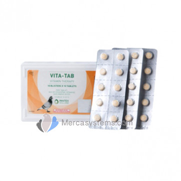 Pantex Vita-Tab 100 pastillas (vitaminas y amino ácidos). Para palomas