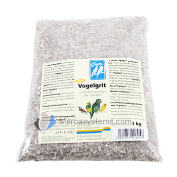 Grit para para canarios y pájaros: Backs Vogelgrit 1kg, (grit enriquecido con un alto contenido en calcio).